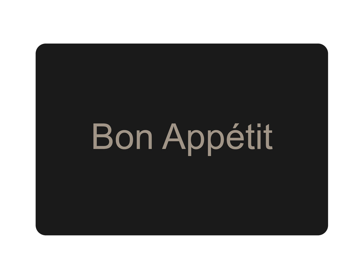 Set 4 Individuales Bon Appetit Collection Black Beige Home Logics