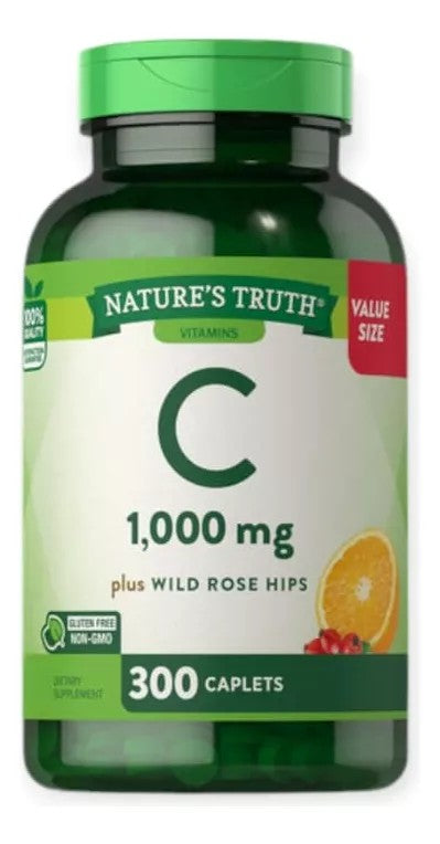 Vitamina C 1000 mg con Wild Rose Hips 300 cp Nature's Truth 300 un