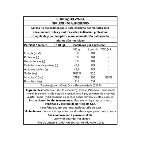 Vitamina C 500 mg 60 cp Nature's Truth 60 un