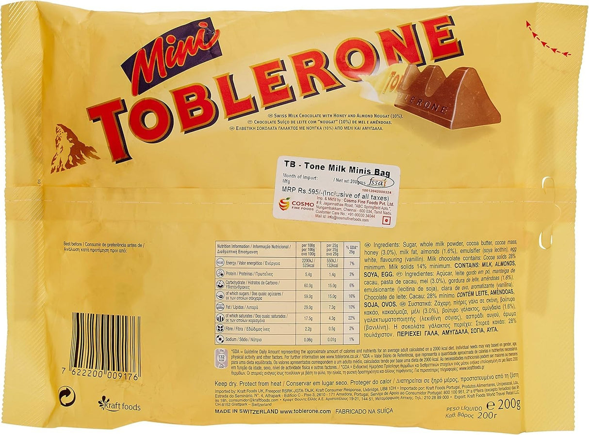 Chocolate Leche Tiny Toblerone 200 g