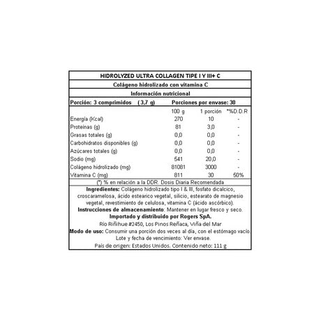 Colágeno Hidrolizado 1000 mg 90 cp Nature's Truth 90 un