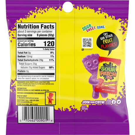 Gomitas Uva Sour Patch Kids 101 g