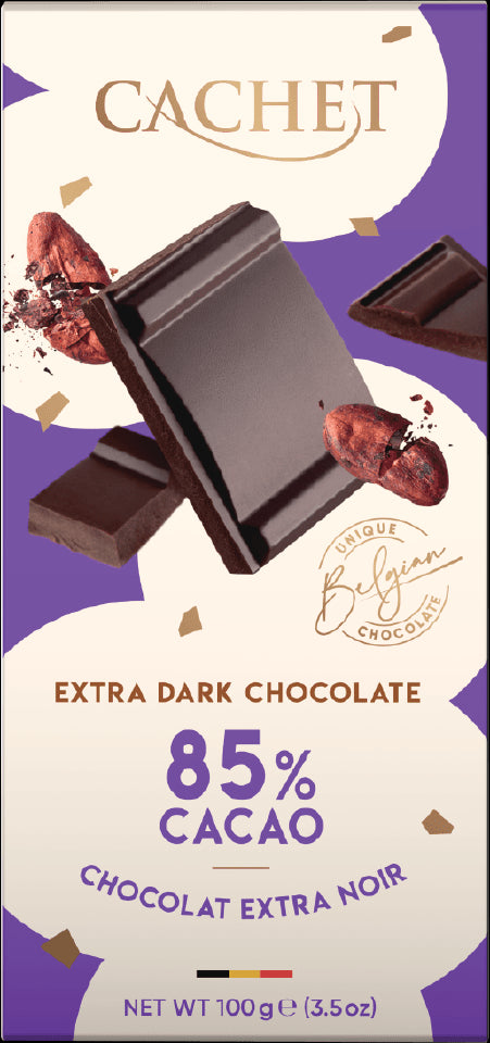 Barra Chocolate Extra Negro 85 Cachet 100 g