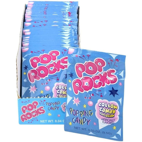 Caramelos Popping Cotton Candy Shock Rocks 24 un x 9 g