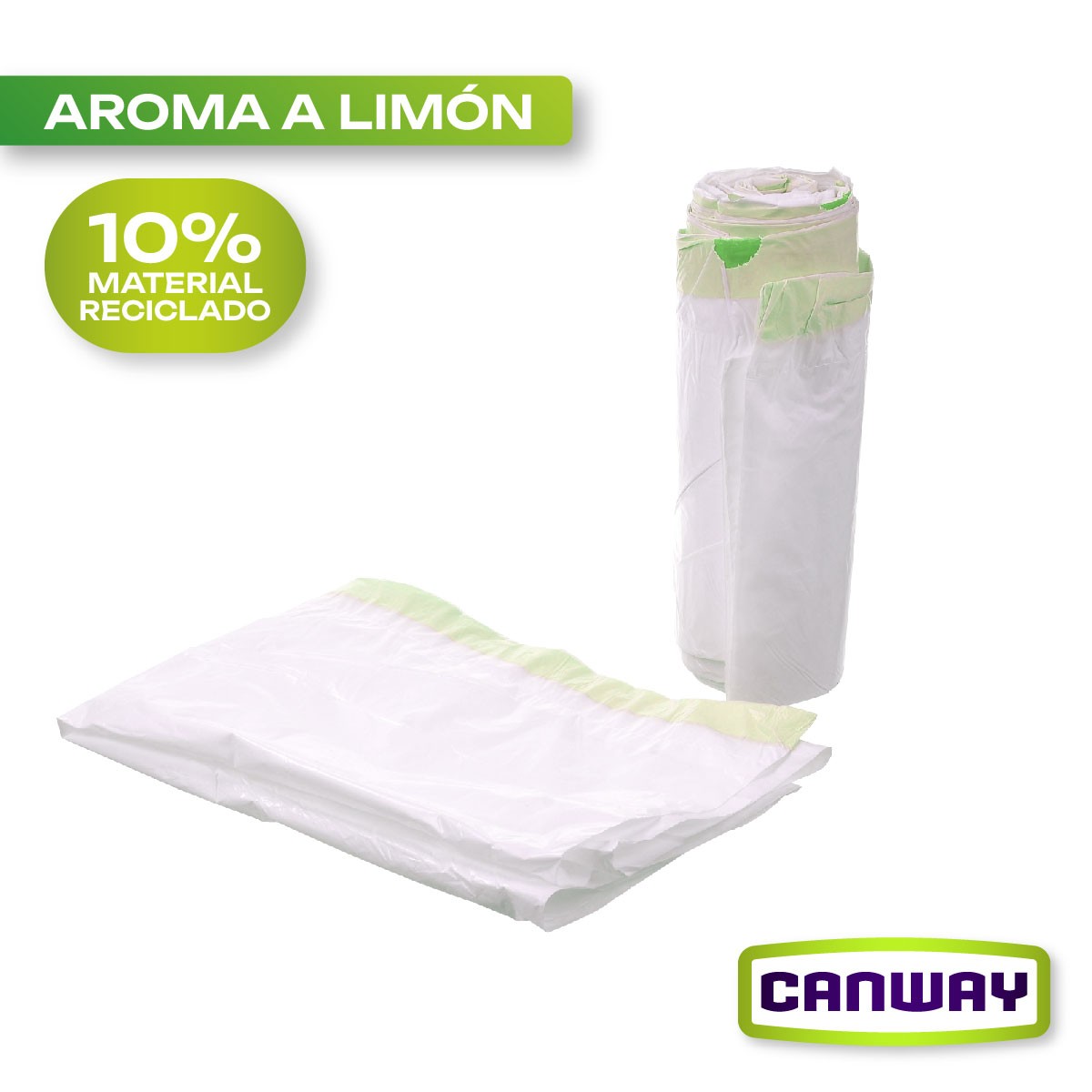 Bolsas Basura Cocina Aromatizadas 61 x 68 cm Canway 200 un