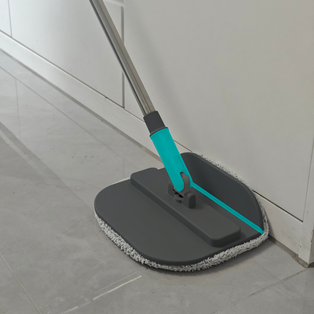 Set Mopa Cuadrada Spin Gris Oscura con Repuesto Clynder 1 un