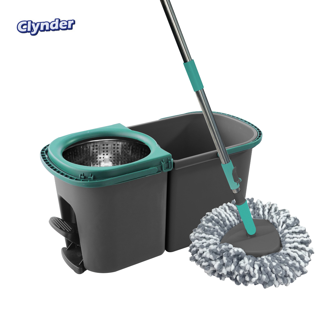 Set Mopa con Pedal Spin Triangular Gris Oscura Clynder 1 un