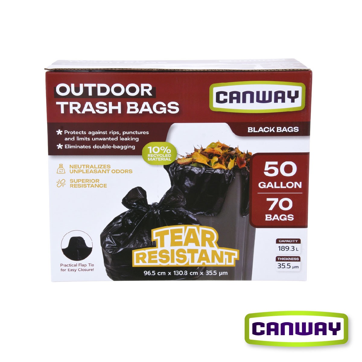 Bolsas Basura Exteriores 96 x 131 cm Canway 70 un