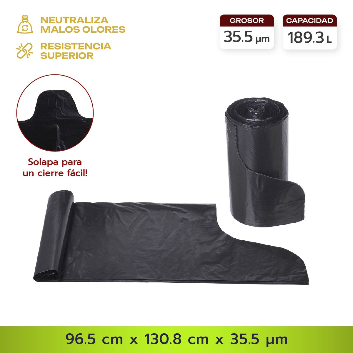 Bolsas Basura Exteriores 96 x 131 cm Canway 70 un