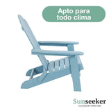 Silla Adirondack Plegable Lake Blue Sunseeker