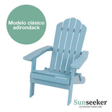 Silla Adirondack Plegable Lake Blue Sunseeker