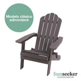 Silla Adirondack Plegable Charcoal Gray Sunseeker