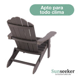 Silla Adirondack Plegable Charcoal Gray Sunseeker