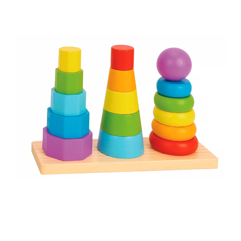 Juego Formas Apilable Madera Toysters