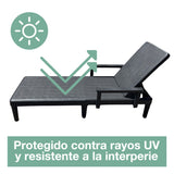 Reposera Sun Lounger Rattan Sunseeker