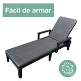 Reposera Sun Lounger Rattan Sunseeker