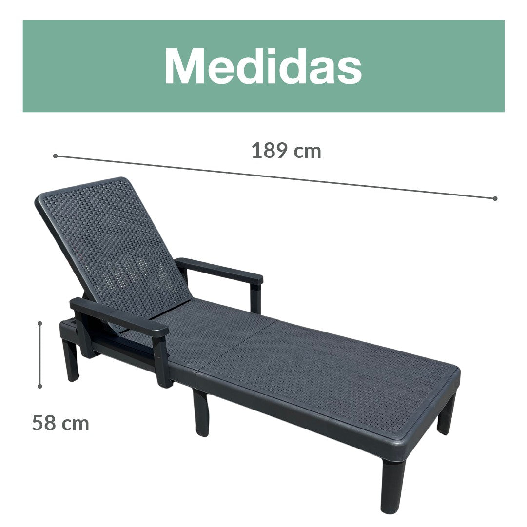 Reposera Sun Lounger Rattan Sunseeker