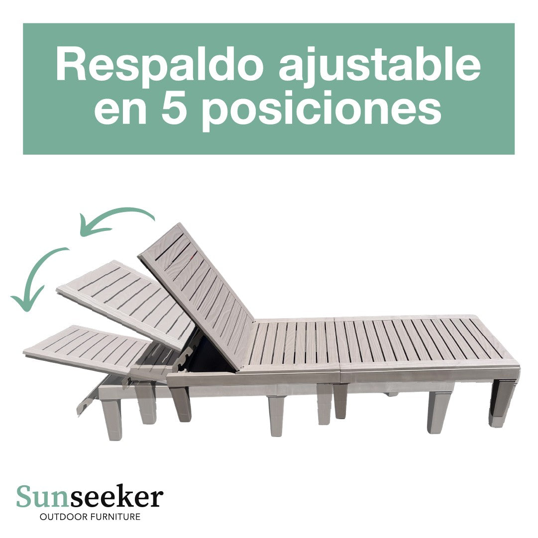 Reposera Sun Lounger Madera Sunseeker