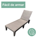 Reposera Sun Lounger Madera Sunseeker