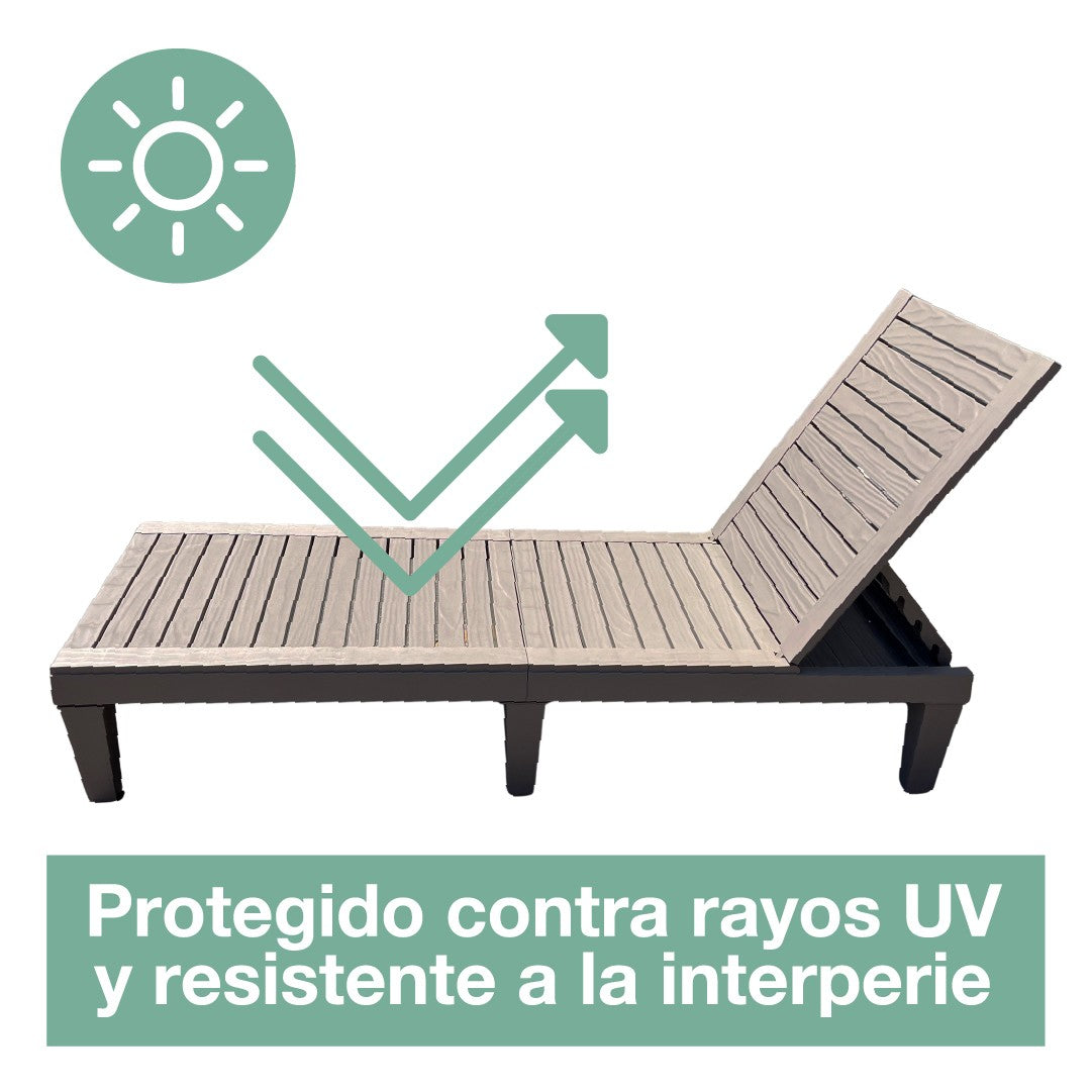 Reposera Sun Lounger Madera Sunseeker