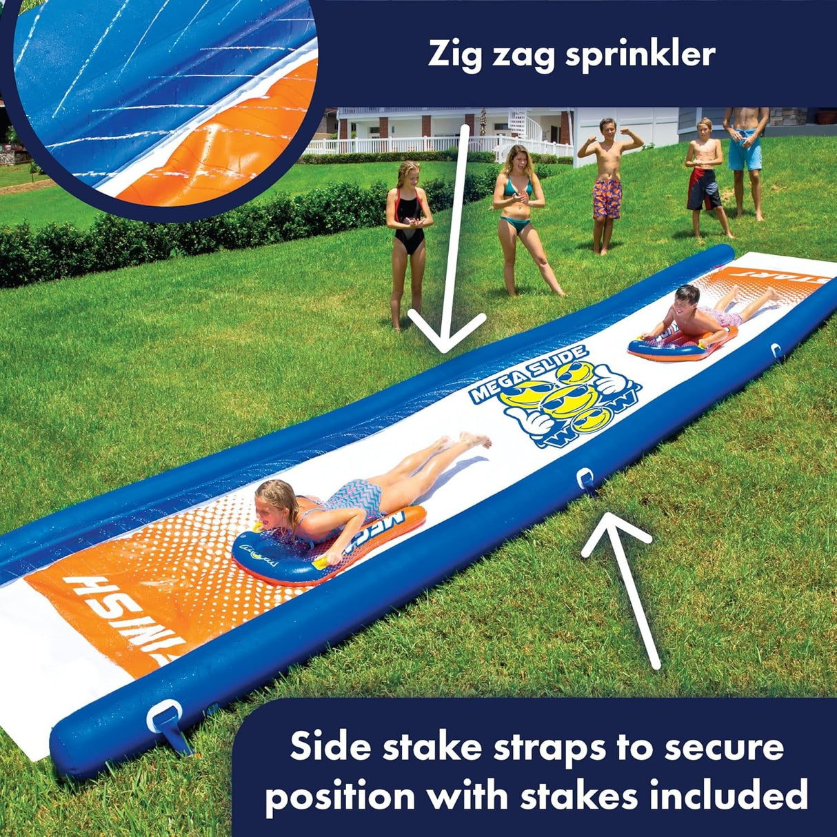 Tobogán de Agua Mega Slide Heavy Duty 762x183cm Wow