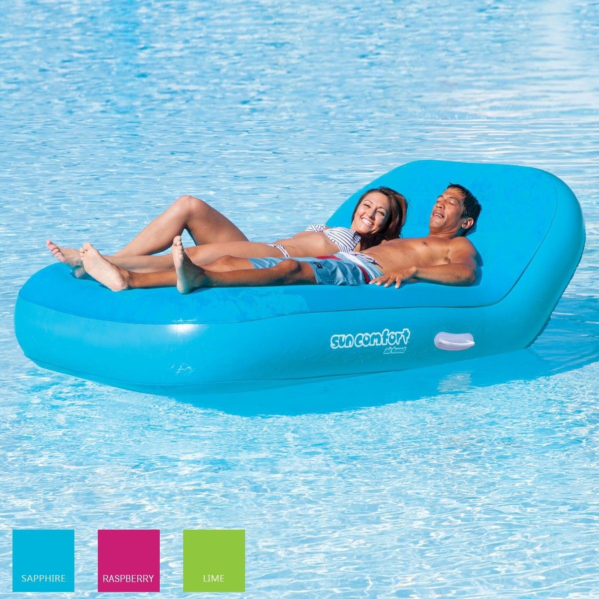 Flotador Inflable Chaise Lounge Blue 233x132 cm Airhead