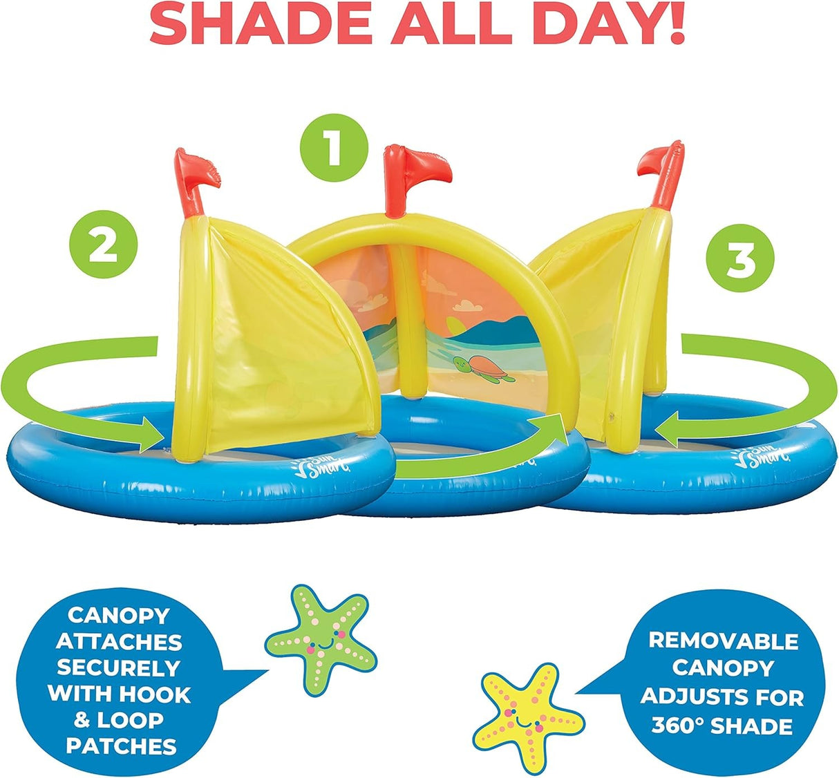 Piscina con Aspersor Sandcastle 101x15 cm Sun Smart