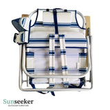 Silla Playa 5 Posiciones Reposabrazos Madera Sunseeker