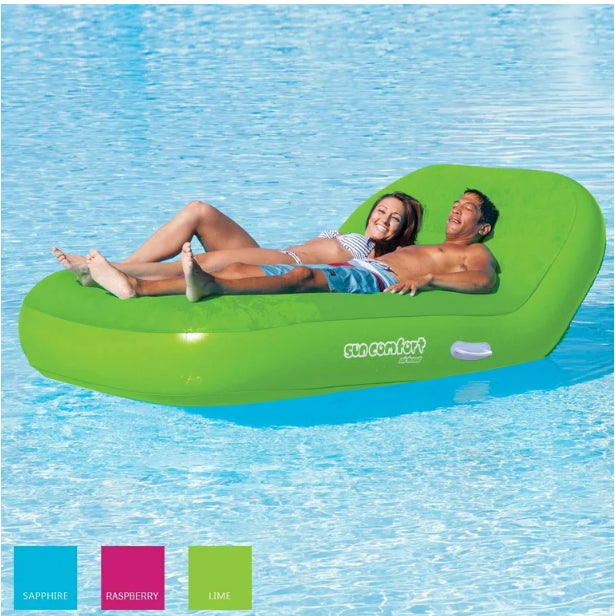 Flotador Inflable Chaise Lounge Green 233x132 cm Airhead