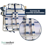 Silla Playa 5 Posiciones Reposabrazos Madera Sunseeker