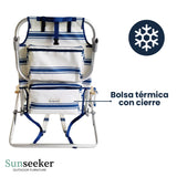 Silla Playa 5 Posiciones Reposabrazos Madera Sunseeker