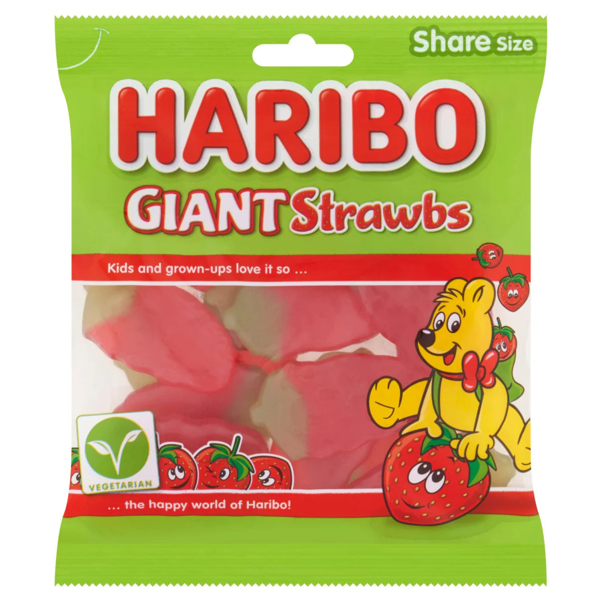 Gomitas Giant Strawbs Haribo 175 g