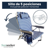 Silla Playa 5 Posiciones Sunseeker