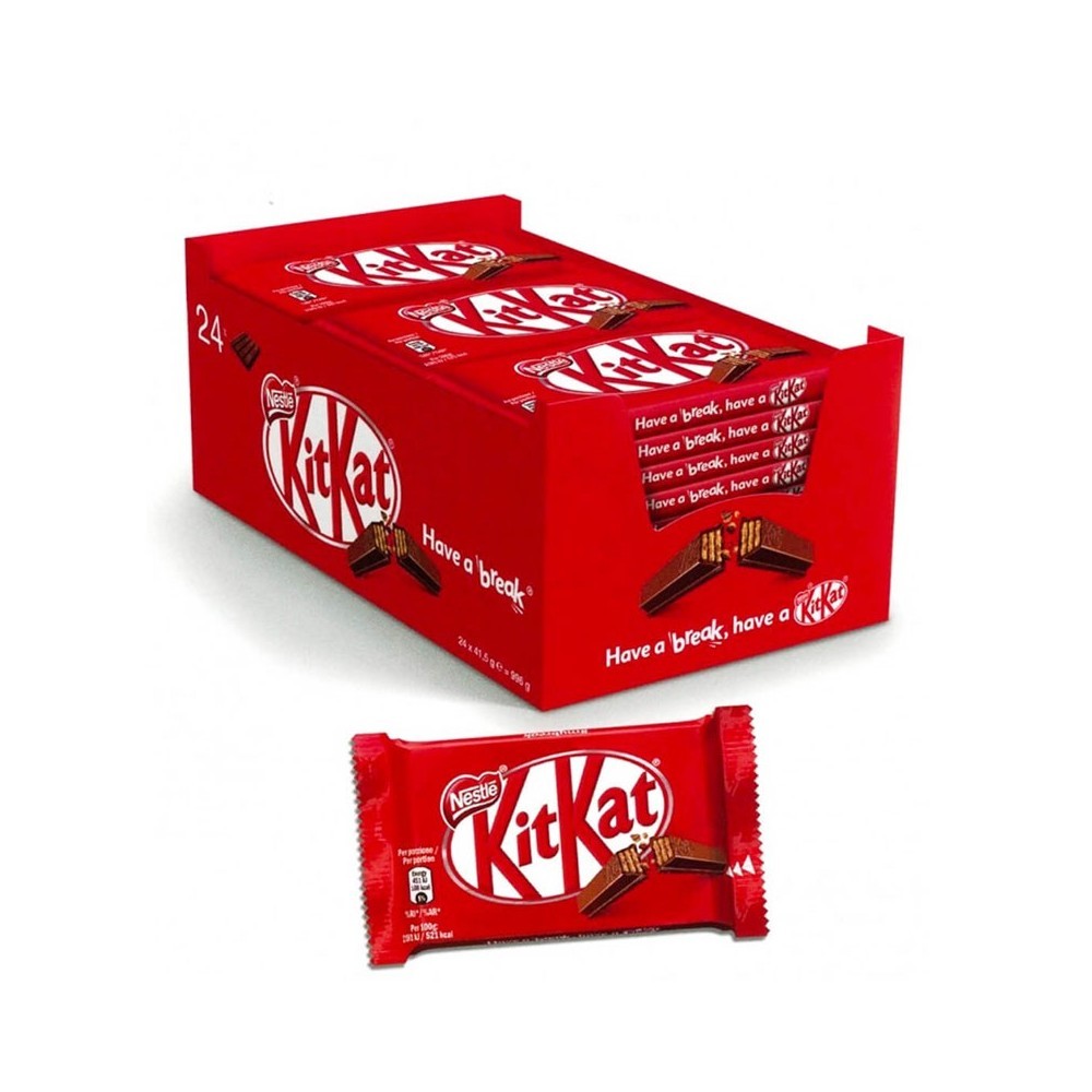 Chocolates Kit Kat 4 Fingers Nestle 24 un x 41.5 g