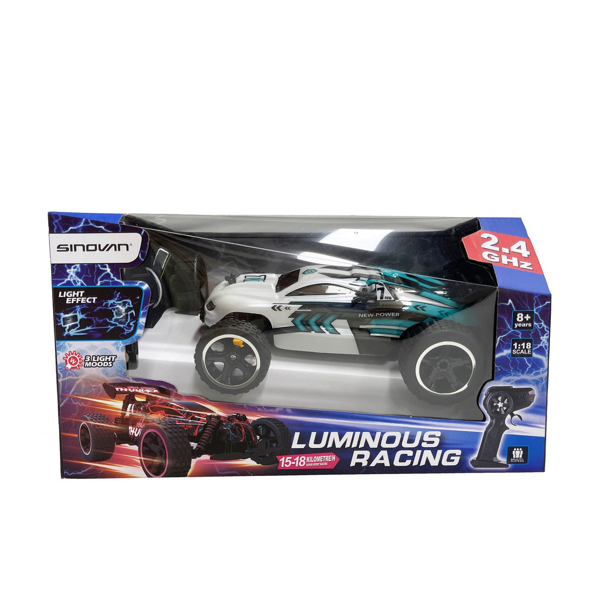 Auto RC Luminous Racing Blanco