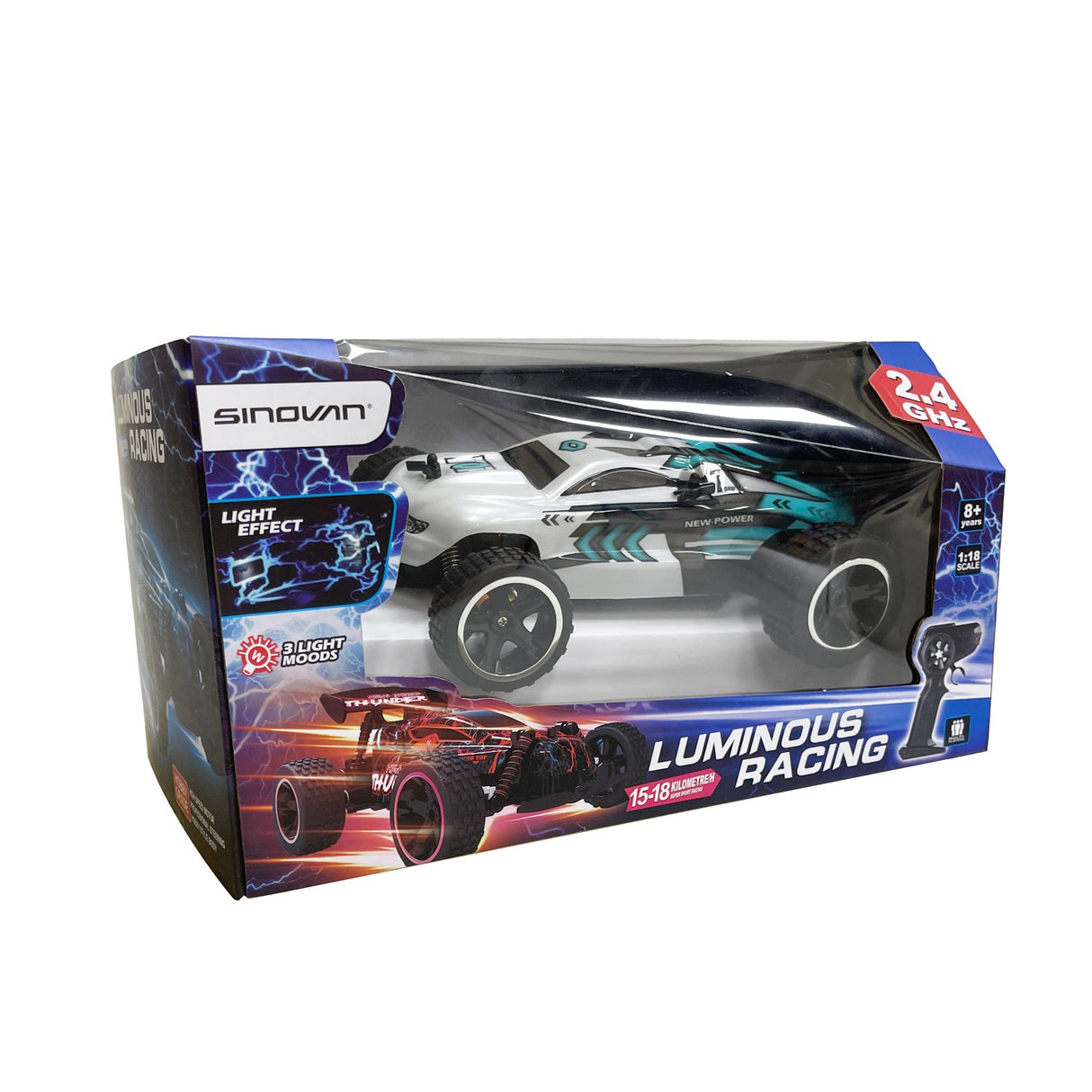 Auto RC Luminous Racing Blanco