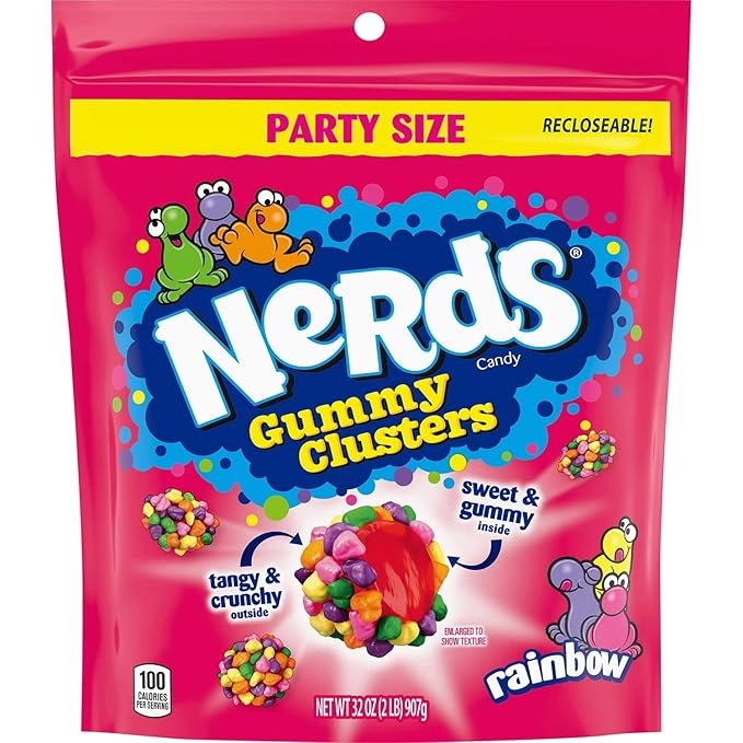 Caramelos Gummy Clusters Nerds 907 g