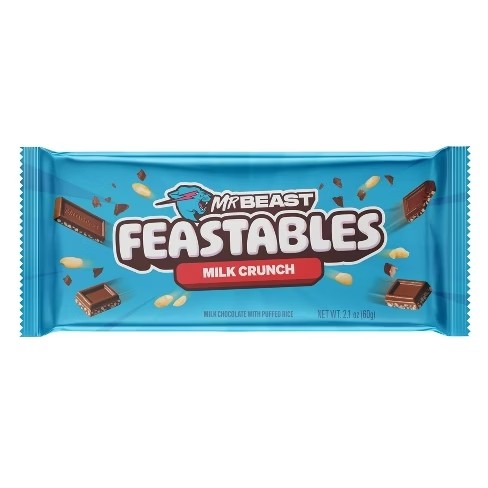 Barritas Mr. Beast Crunch Chocolate Leche Feastables 60 g