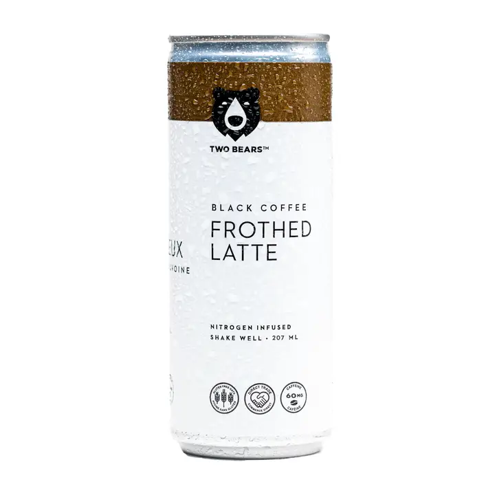 Café Black Frothed Latte Two Bears 6 un x 207 ml