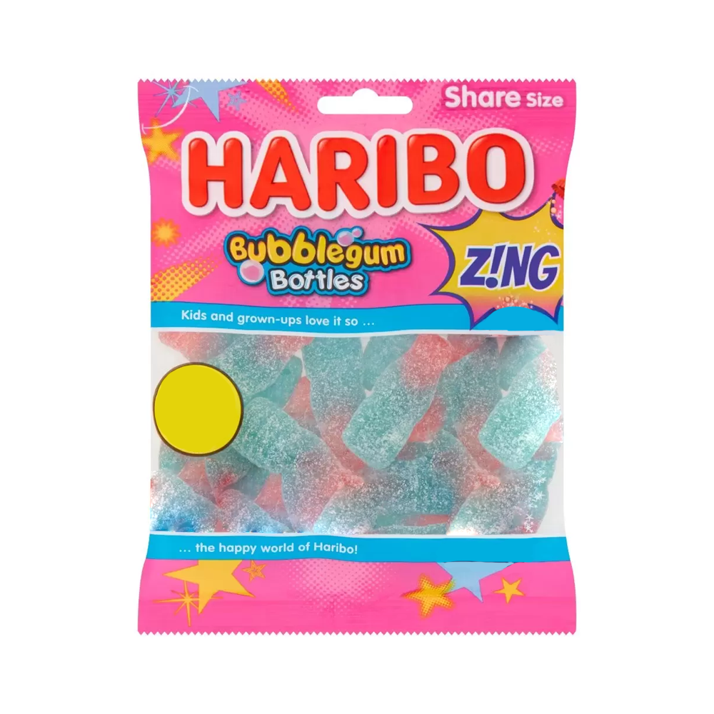 Gomitas Bubblegum Bottles Zing Haribo 176 g