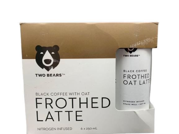 Café Black Frothed Latte Two Bears 6 un x 207 ml