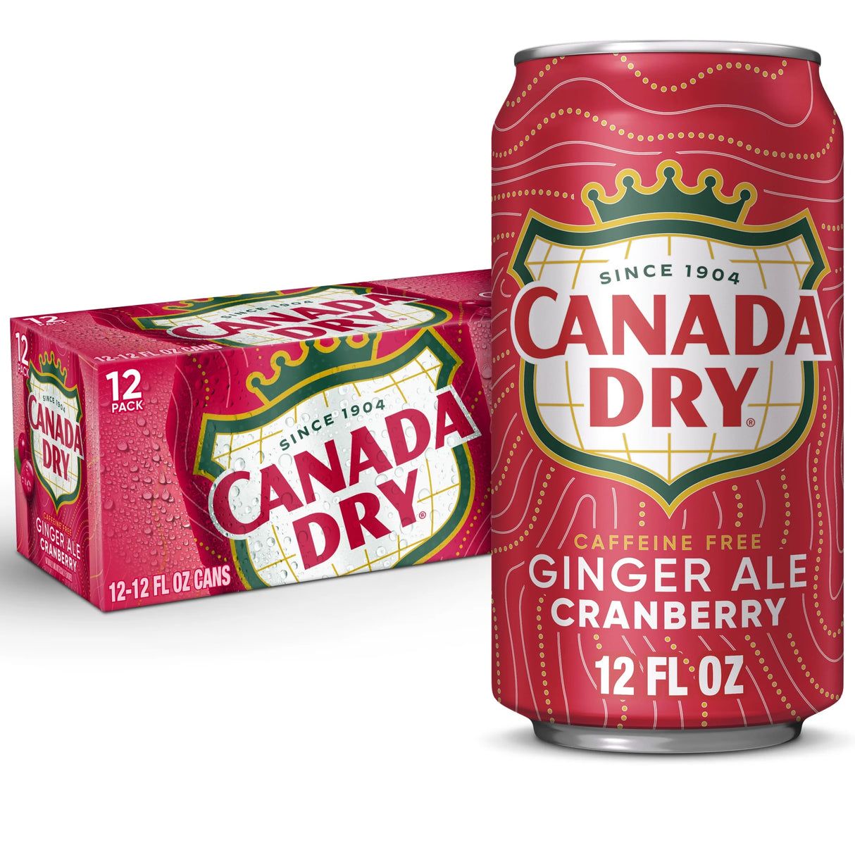 Bebidas Ginger Ale Cranberry Lata Canada Dry 12 x 355 ml