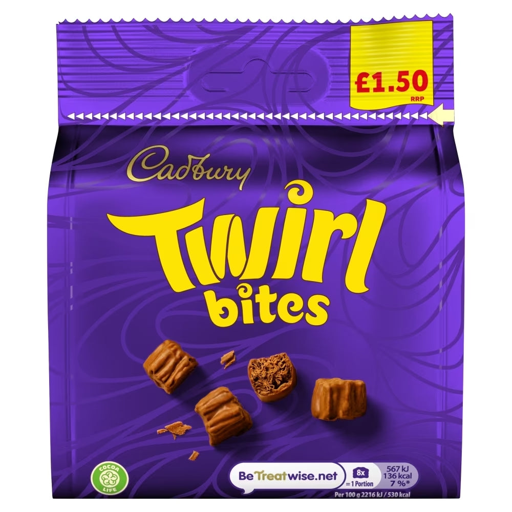 Chocolate Twirl Bites Cadbury 10 x 85 g