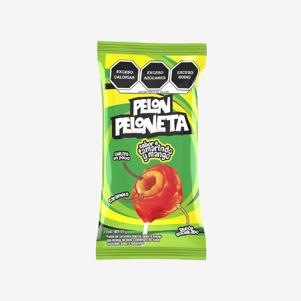 Chupetes Peloneta Tamarindo Mango Pelon 21 g