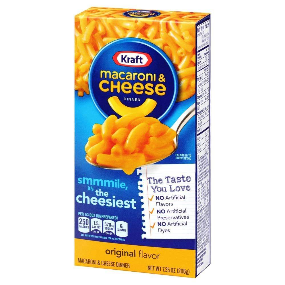 Macarrones con Queso Kraft 18 un x 206 g