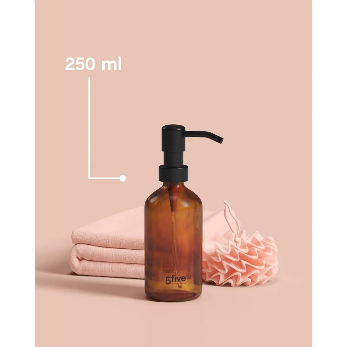 Dispensador De Jabón Cristal 250Ml Caja Transparente 5Five 1 un