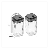 Juego Salero Pimentero Cristal Soporte Bambú 5Five 1 un