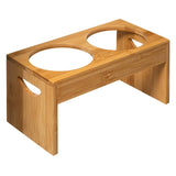 Juego 2 Escurridores Cubiertos Acero Inoxidable Soporte Bambú 5Five 1 un