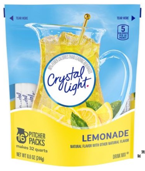 Jugo en Polvo Limonada Crystal Light 244 g