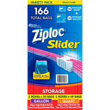 Bolsas Plásticas 2 Variedades Slider Ziploc 166 un